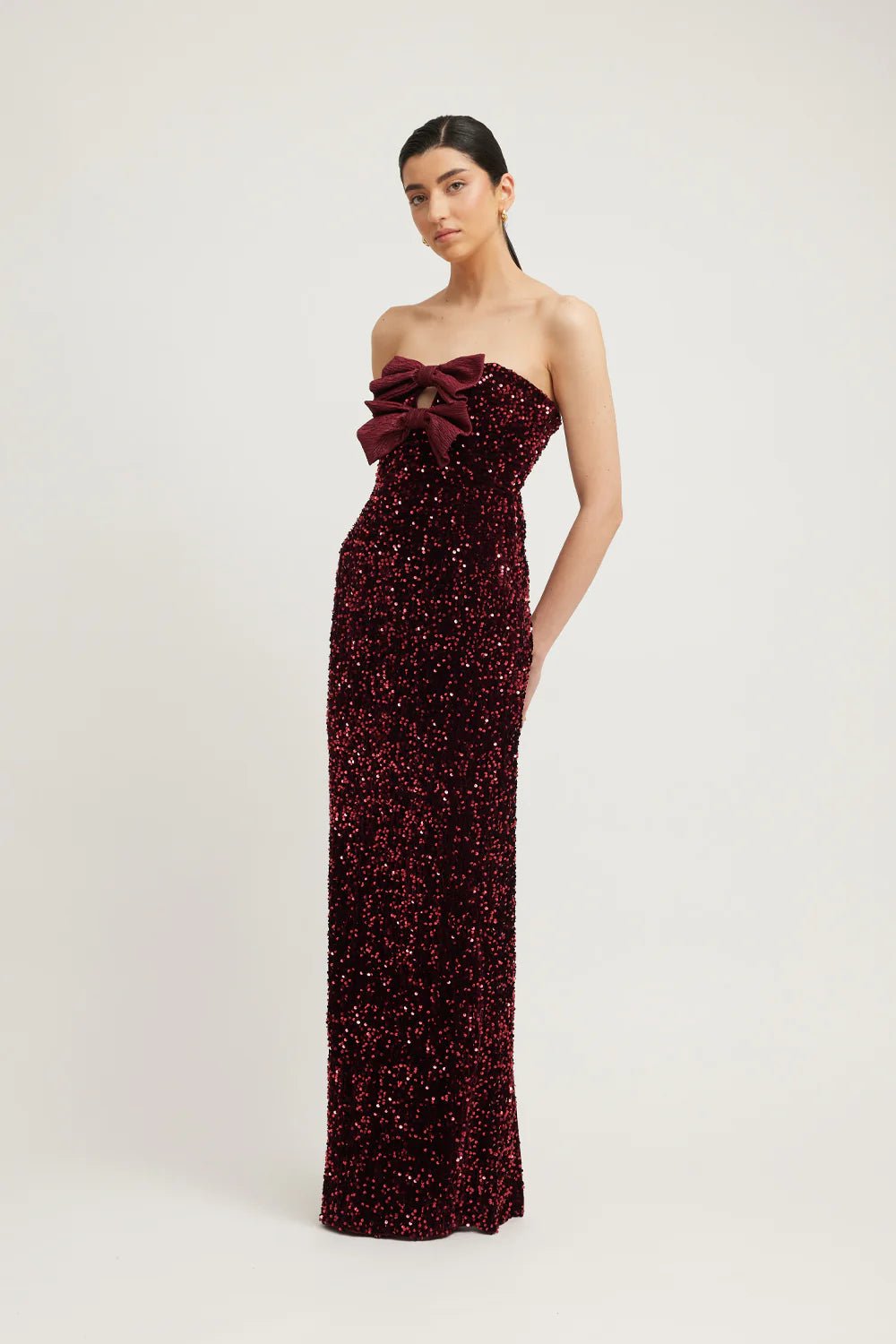TOJHÀ HARLYNNE DRESS - MERLOT photo 5
