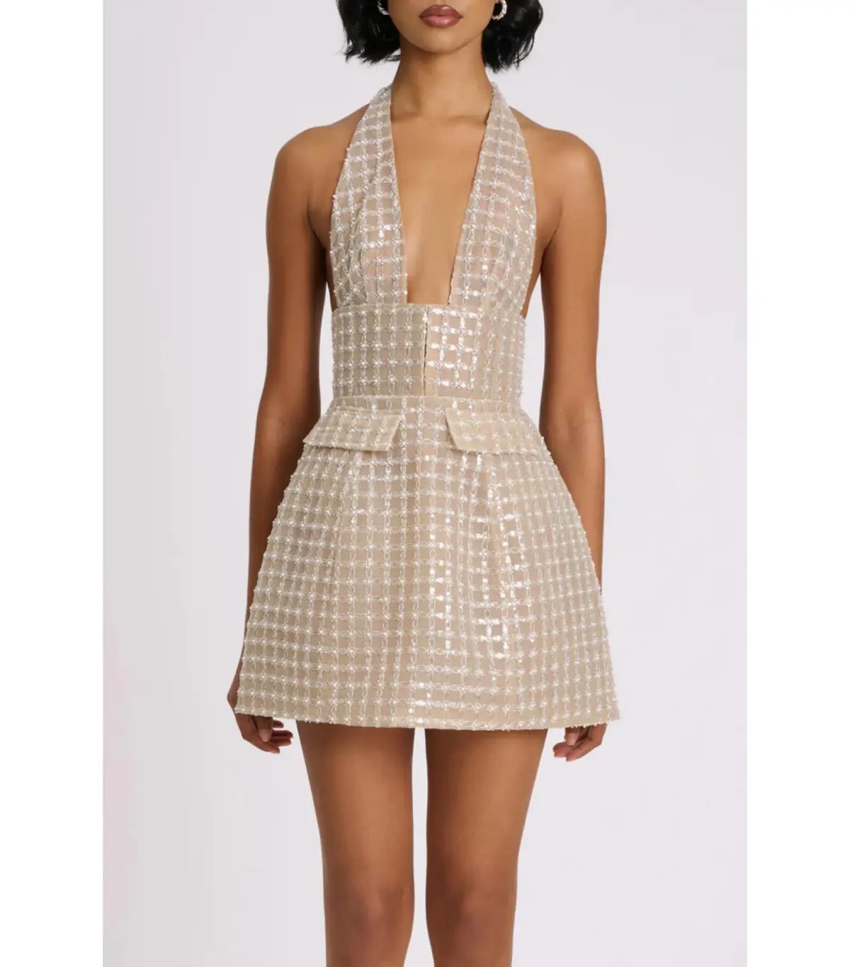 Eliya the Label Roberta Mini Dress Silver Size AU 8 photo 2