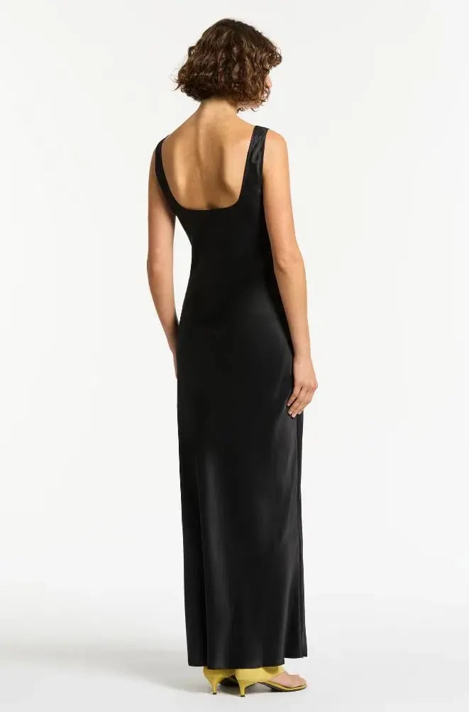 Sir the Label Editta Silk Bias Cut Maxi Dress Black Size 8 photo 3