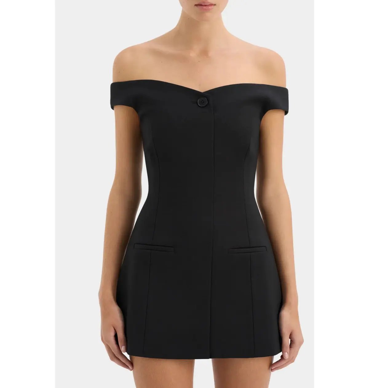 Sir the Label Sandrine Off Shoulder Mini Dress Black Size 4 / AU 14 photo 4