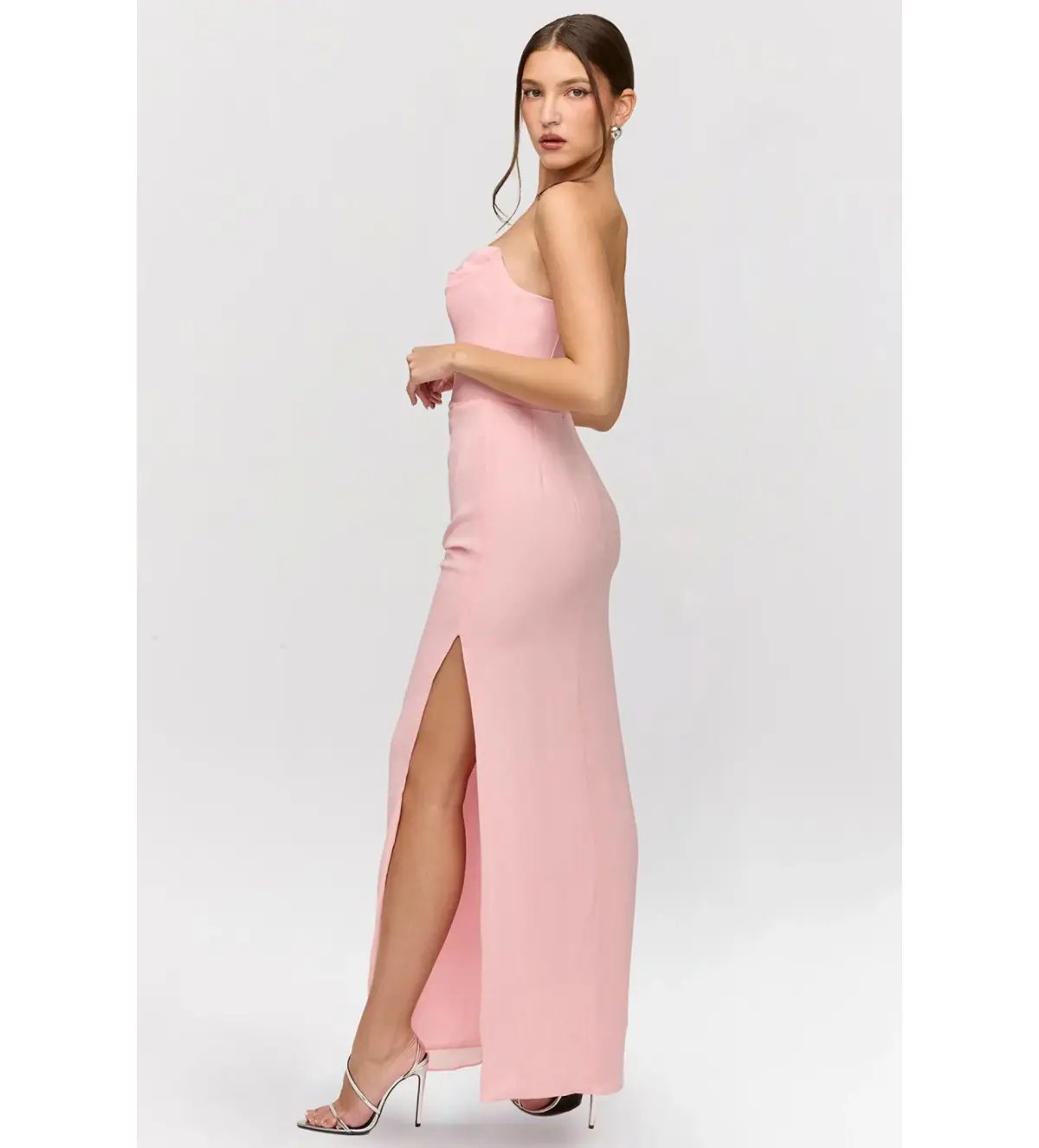 House of CB Adrienne Strapless Gown Pink Quartz Georgette Size XS / AU 6 photo 3