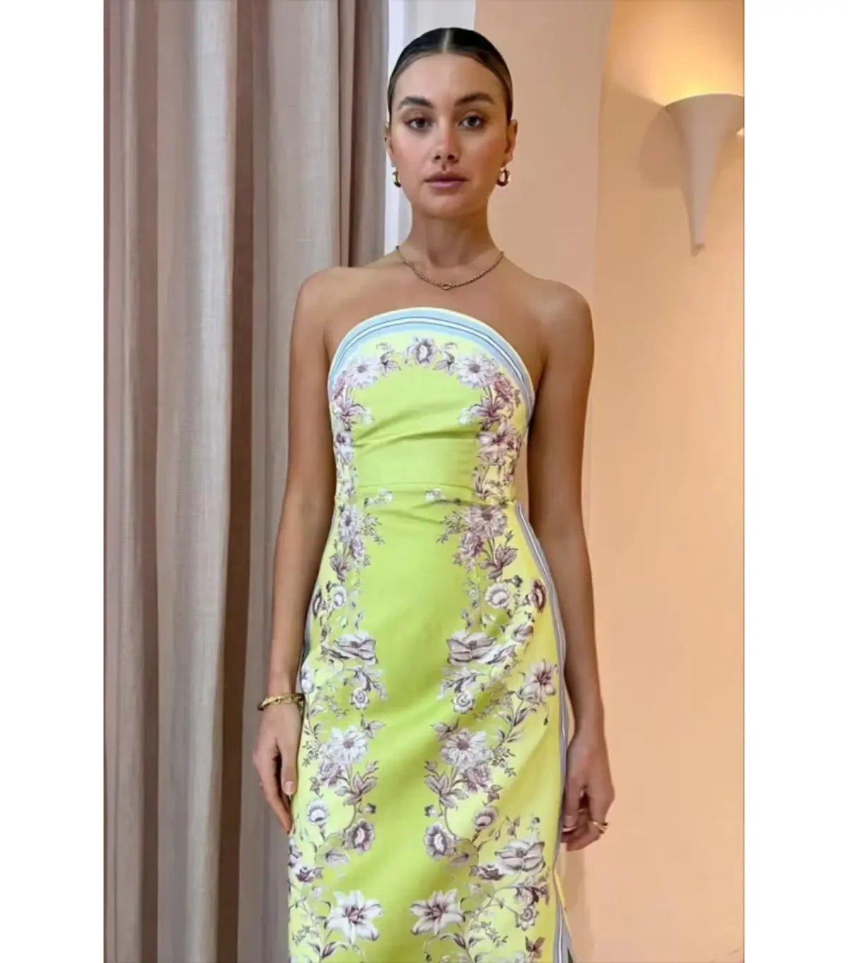 Alemais Marlow Bodice Midi Dress Print Size AU 6 photo 2