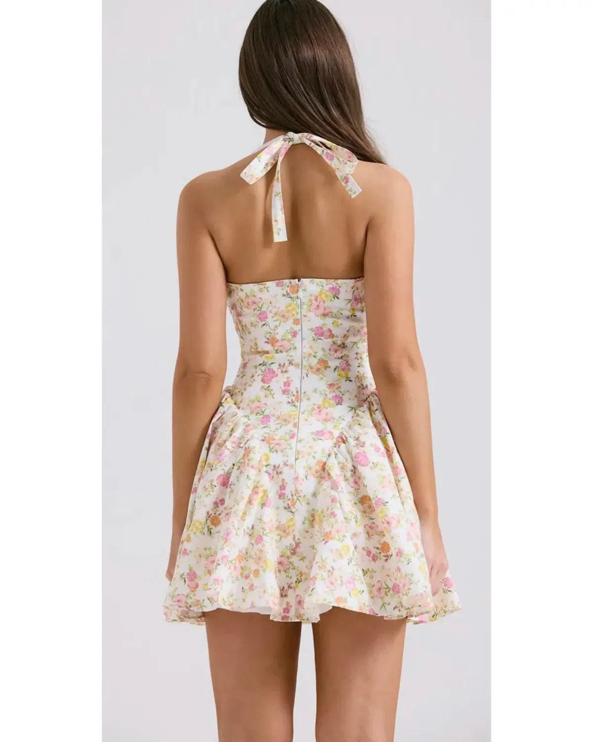 House of CB Valentia Dress Ivory Meadow Print Size AU 8 photo 4