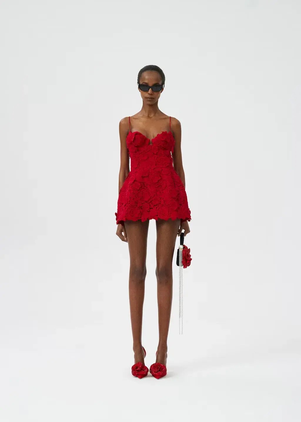 Magda Butrym Roses Dress Red Size AU 6 photo 2