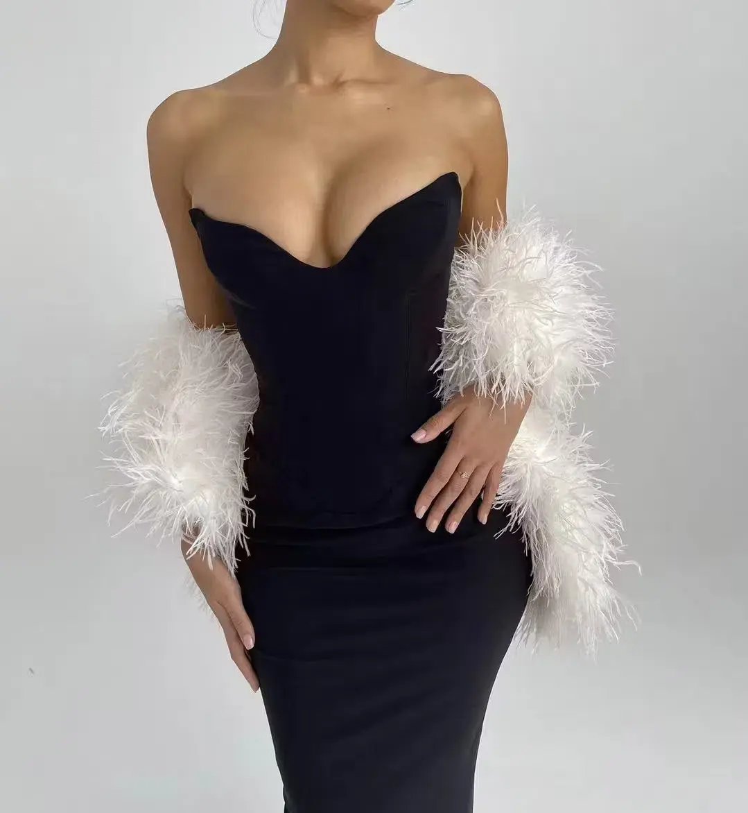 House of CB Sabine Strapless Corset Dress Black Size 10 photo 5