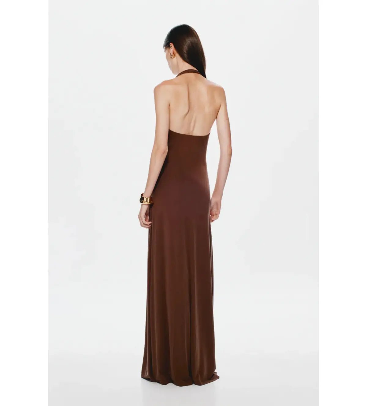Misha The Jennifer Cupro Dress in Brown Size 8 photo 3