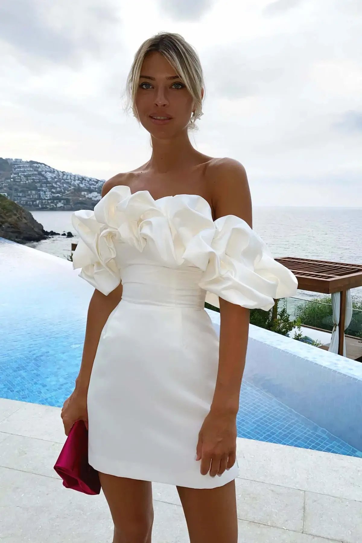 Post Meridiem Meringue Mini Dress Milk Size 8 photo 2