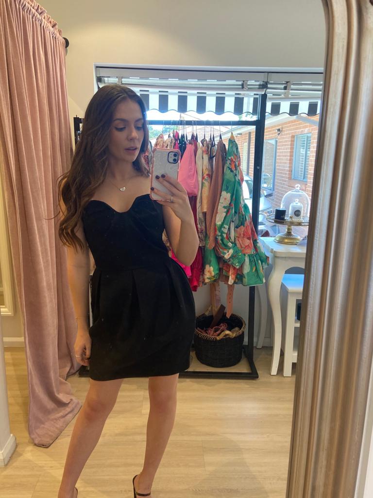 Alex Perry Black Mini Balloon Dress photo 2