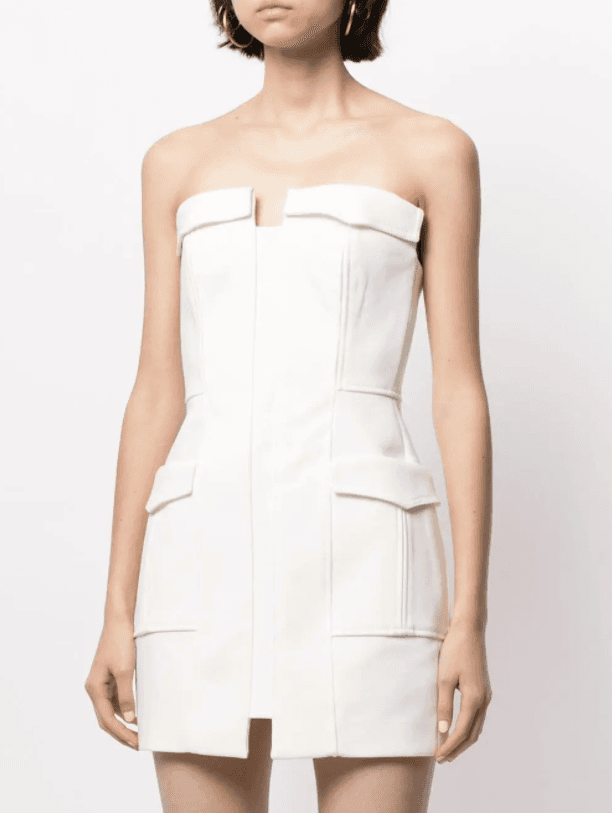 Dion Lee Pocket Bustier Mini Dress White Size 8 photo 2