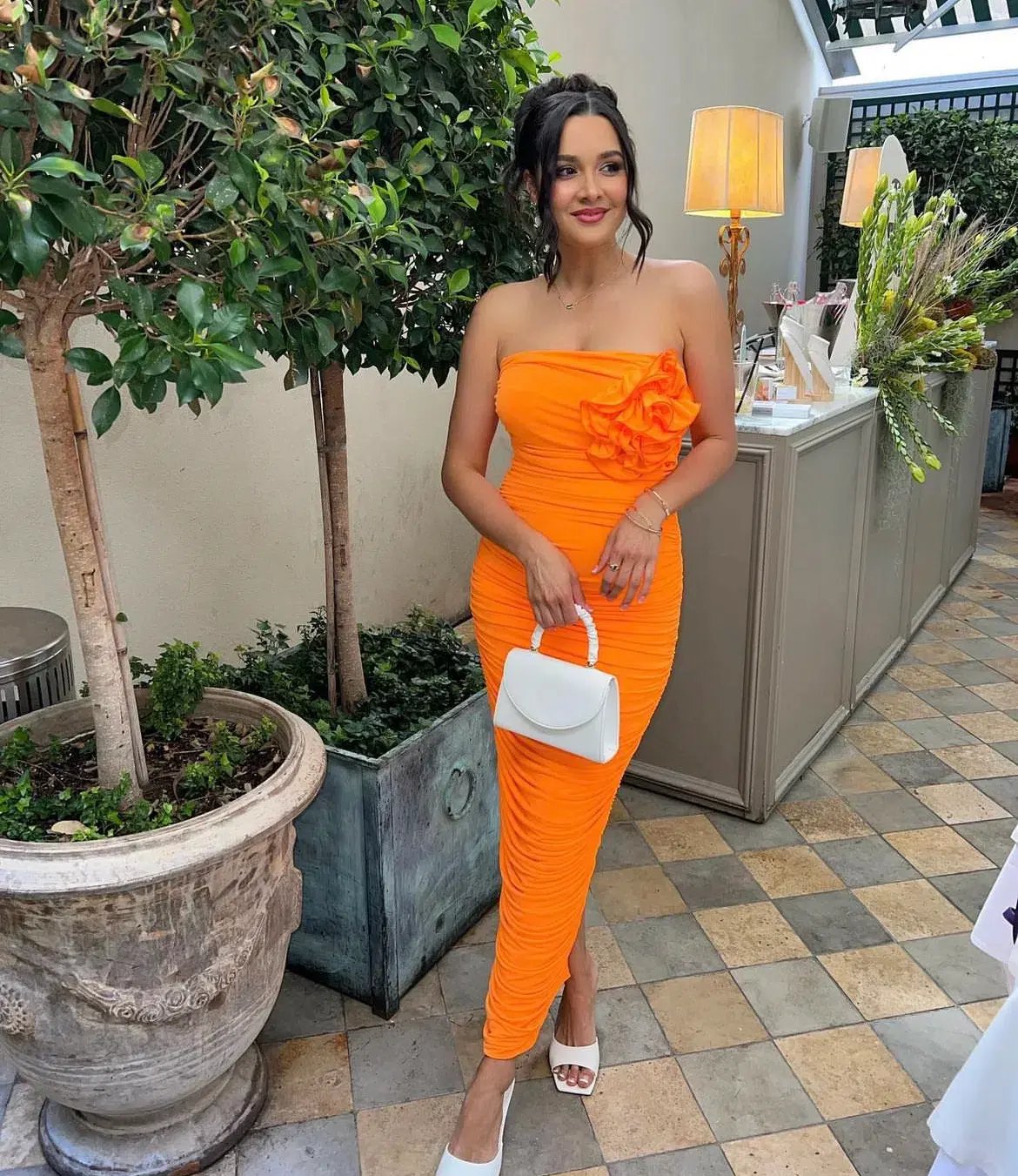 Bianca and Bridgett Tara Midi Dress Orange Size 8 photo 4