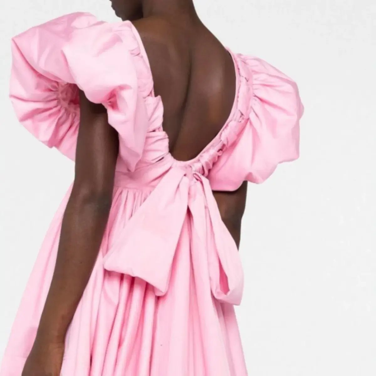 AJE Gretta Bow Back Short Mini Dress in Ballet Pink Size AU 8 photo 4