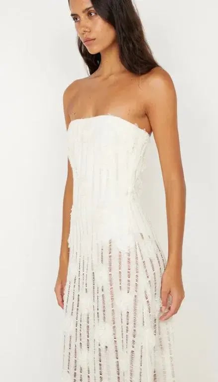 Bec and Bridge Amelie Strapless Dress in Ivory Size 10 photo 4