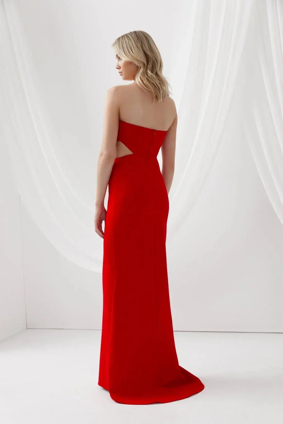 Lexi Serafina Gown Red Size 12 photo 3