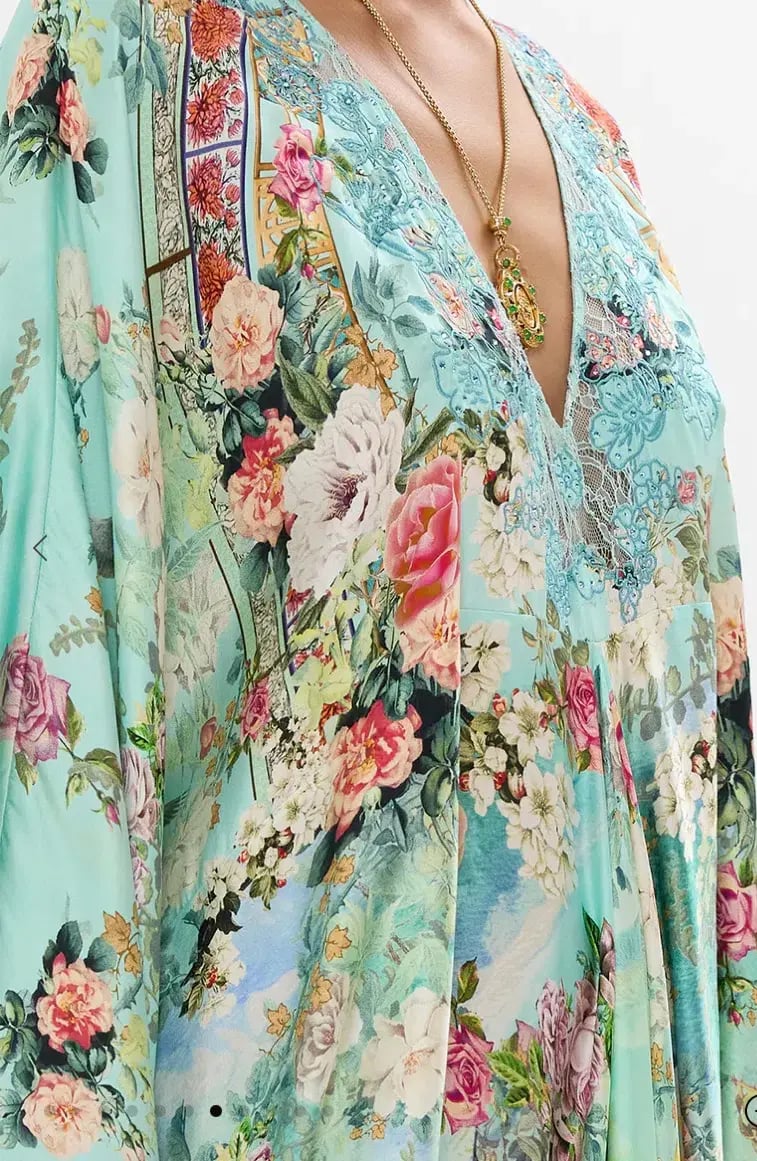 Camilla T Shape Long Kaftan The Jewellery Museum One Size Silk Dress photo 4