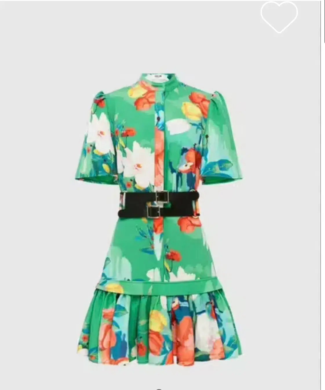 Leo Lin Florescence Shirt Mini Dress Lily Pad Green Size AU 12 photo 3