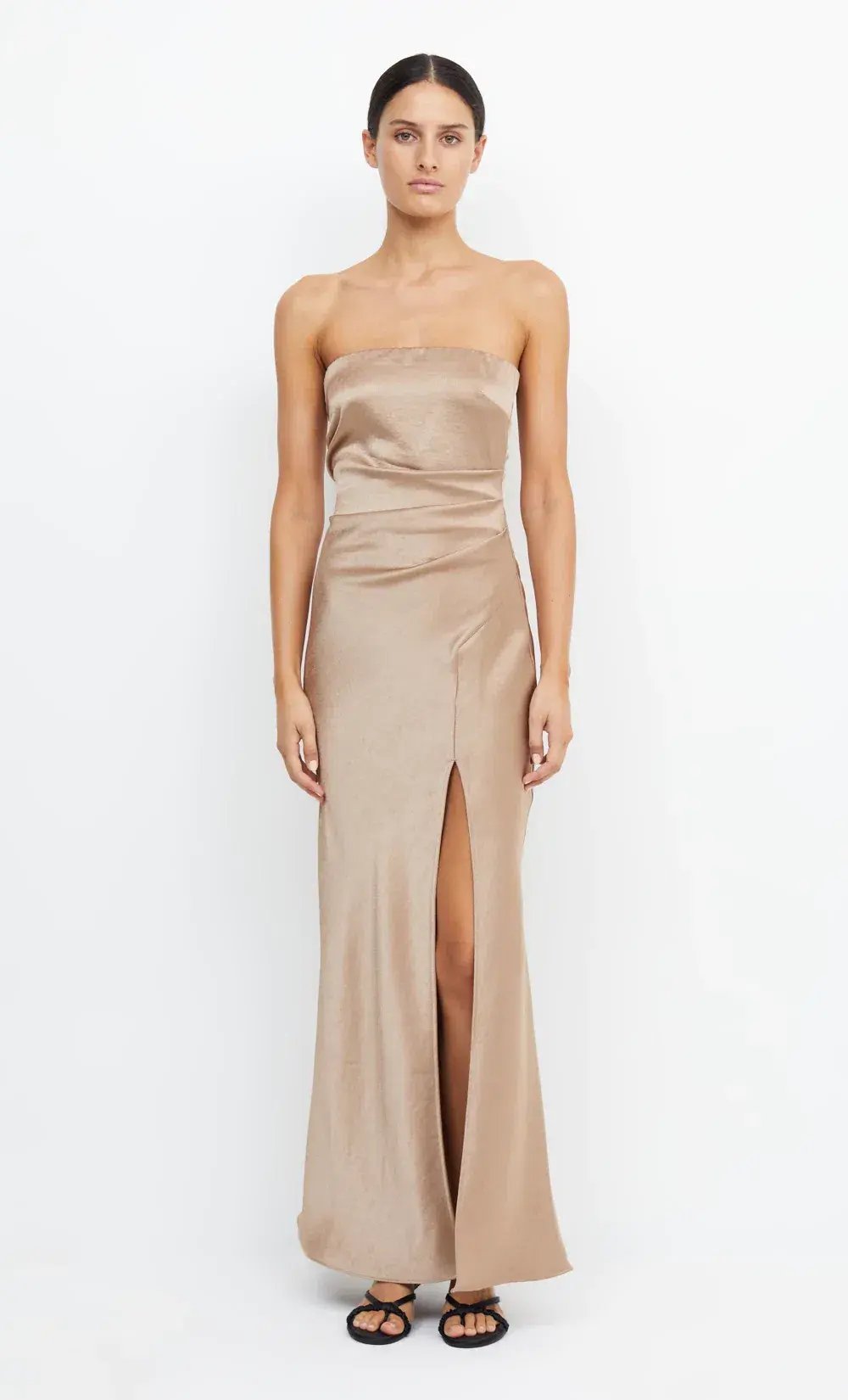 Bec & Bridge The Dreamer Strapless Dress Golden Size 12 photo 2