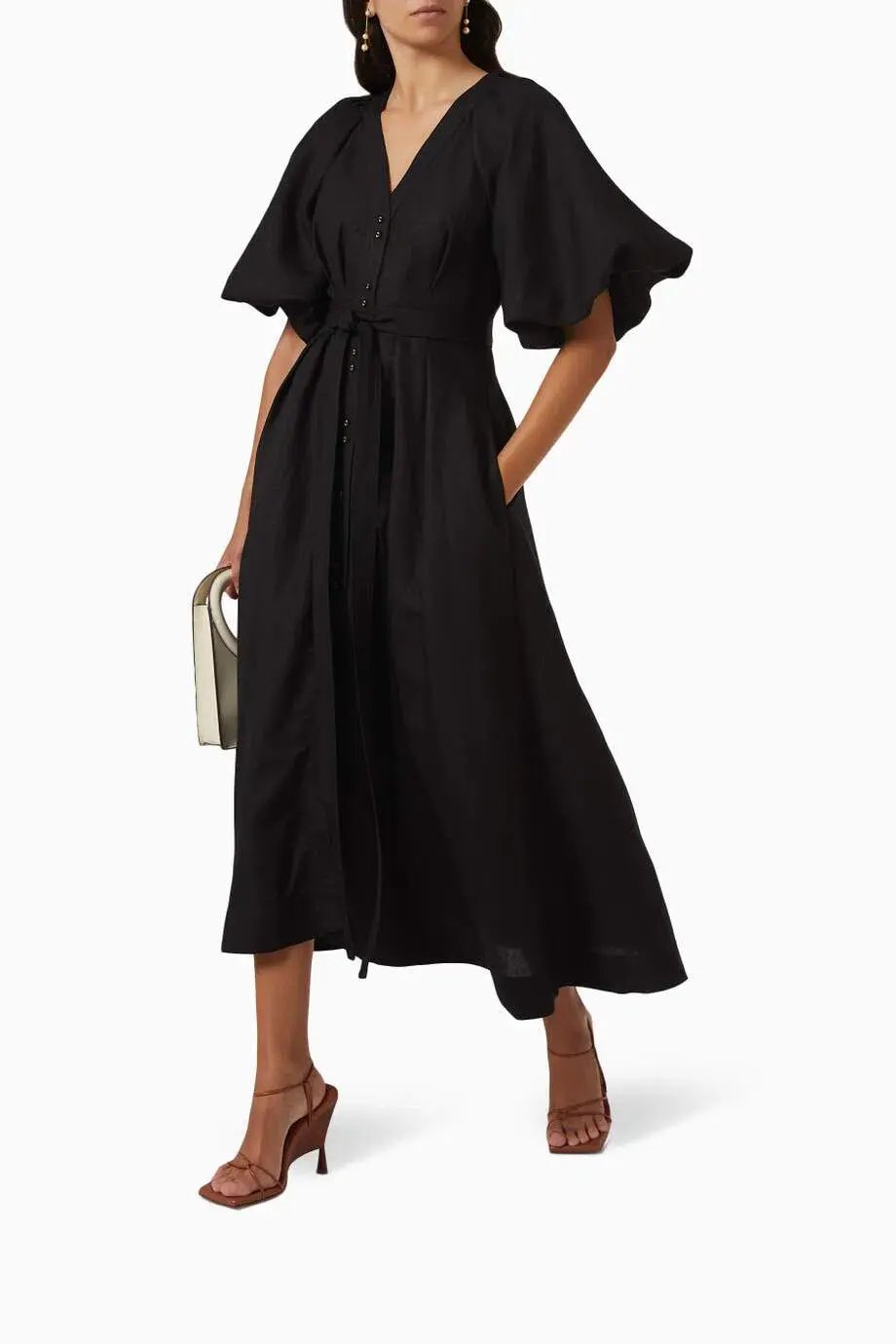 Aje Evermore Midi Dress Dress Black Size 14 photo 3