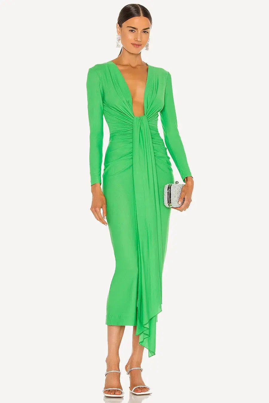 Solace London Lorena Midi Dress Green Size 8 photo 2