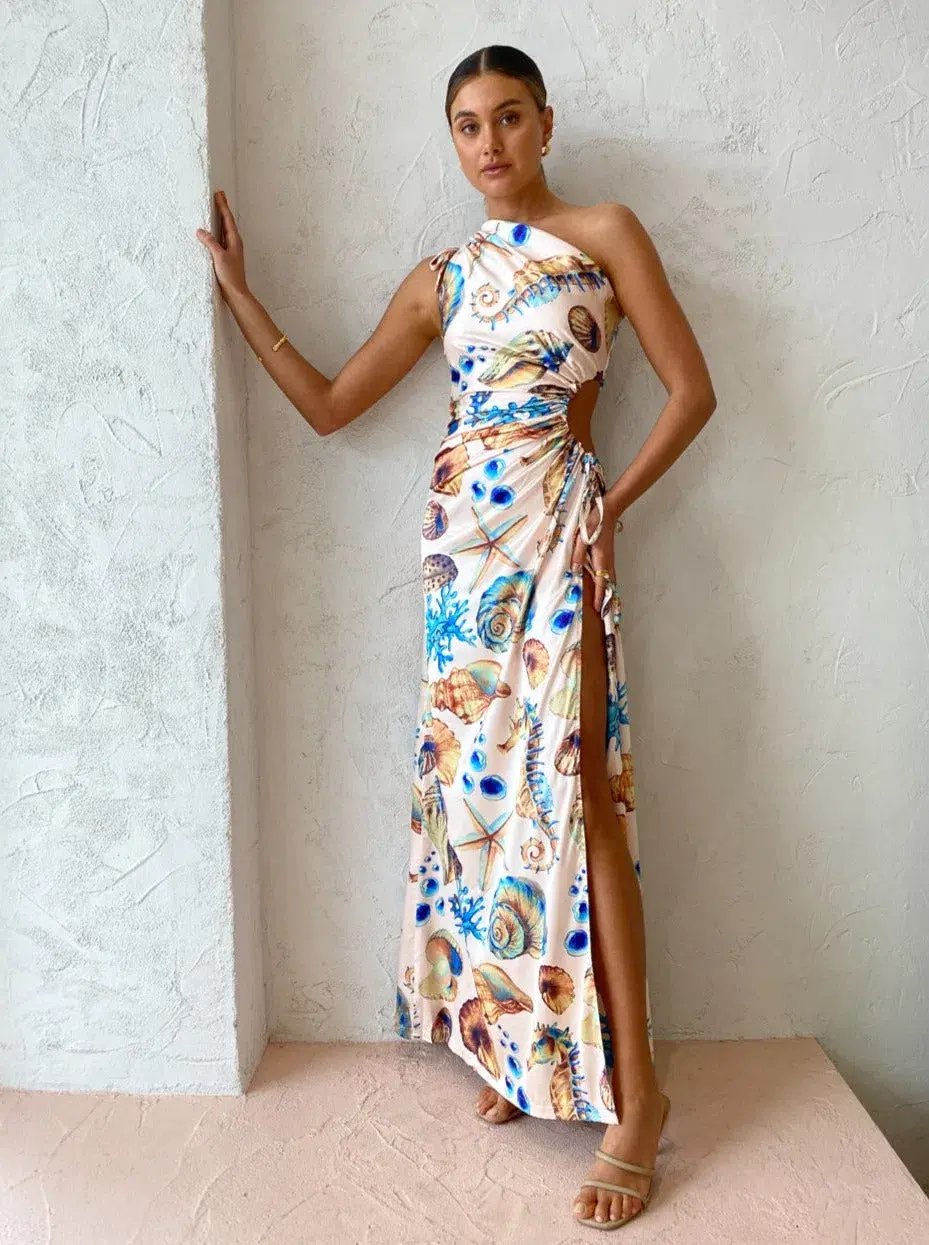 Sonya Moda Nour Seashell Dress Print Size 12 photo 4