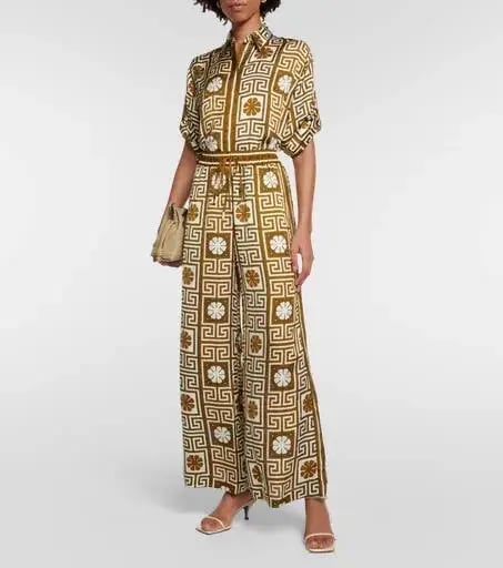 Alemais Dimi Jacquard Shirt & Pant Set Print Size 8 photo 3