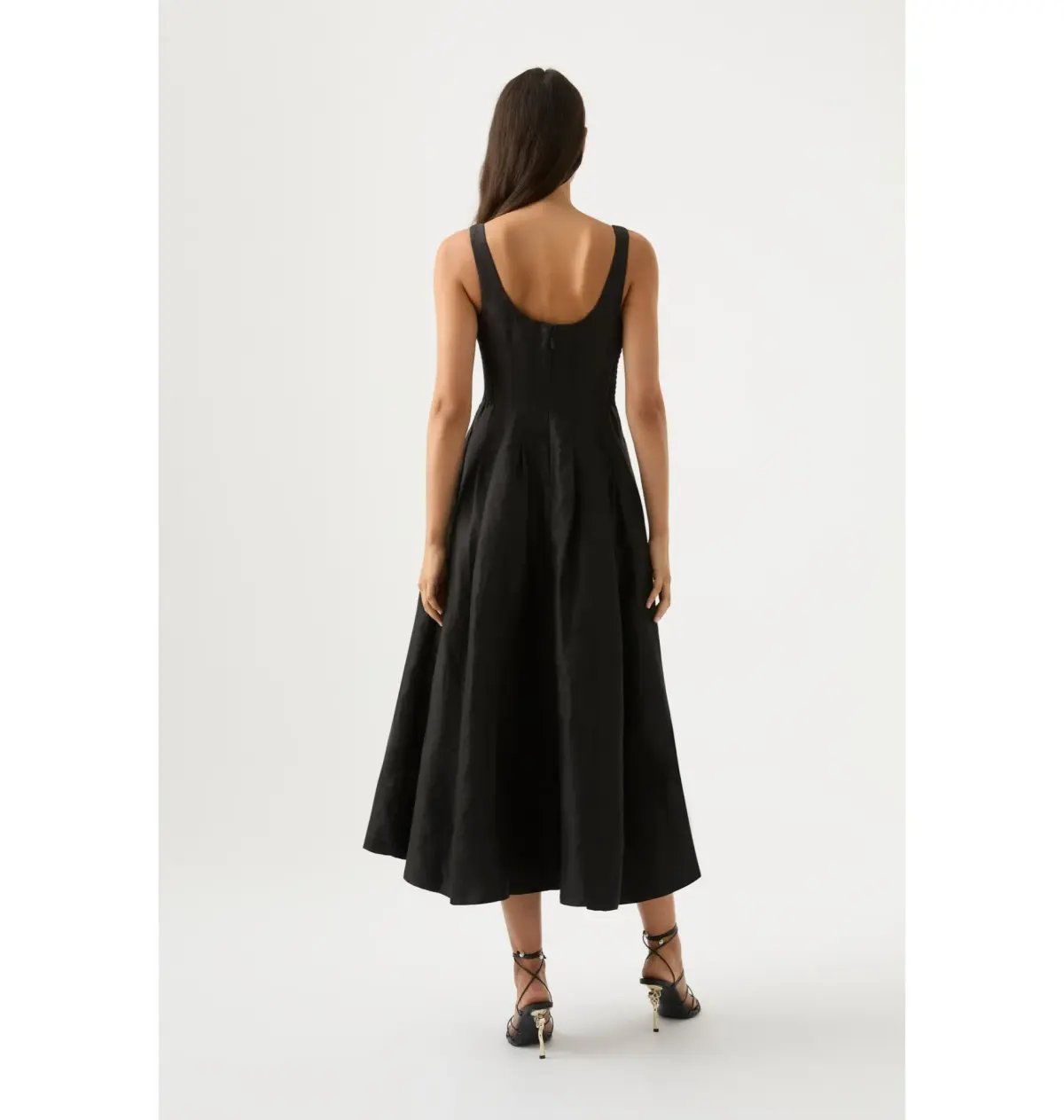 Aje Divinity Pearl Pin Midi Dress in Black Size AU 10 photo 4