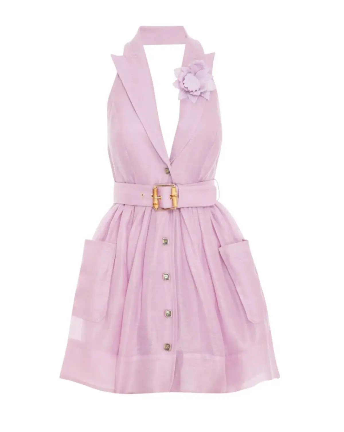 Zimmerman High Tide Tuxedo Mini Dress in Lilac Size 0/Au 8 photo 5