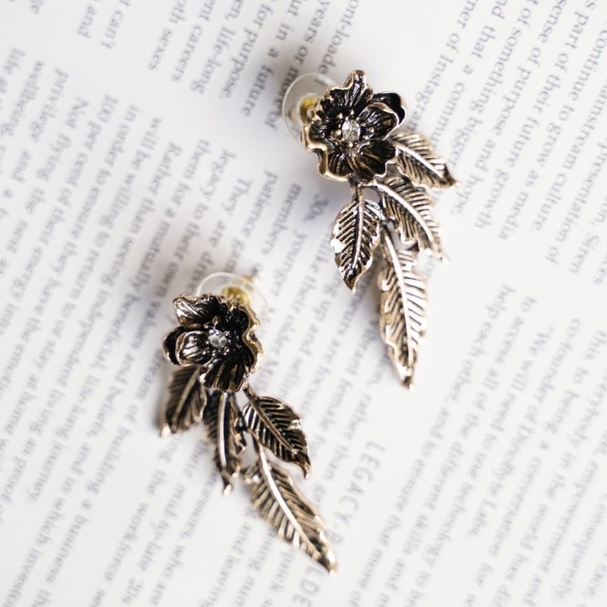 Ashlee Lauren Vintage Floral Earrings photo 2