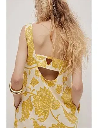 Aje Studio ELARA MINI DRESS Yellow Size 8 photo 4