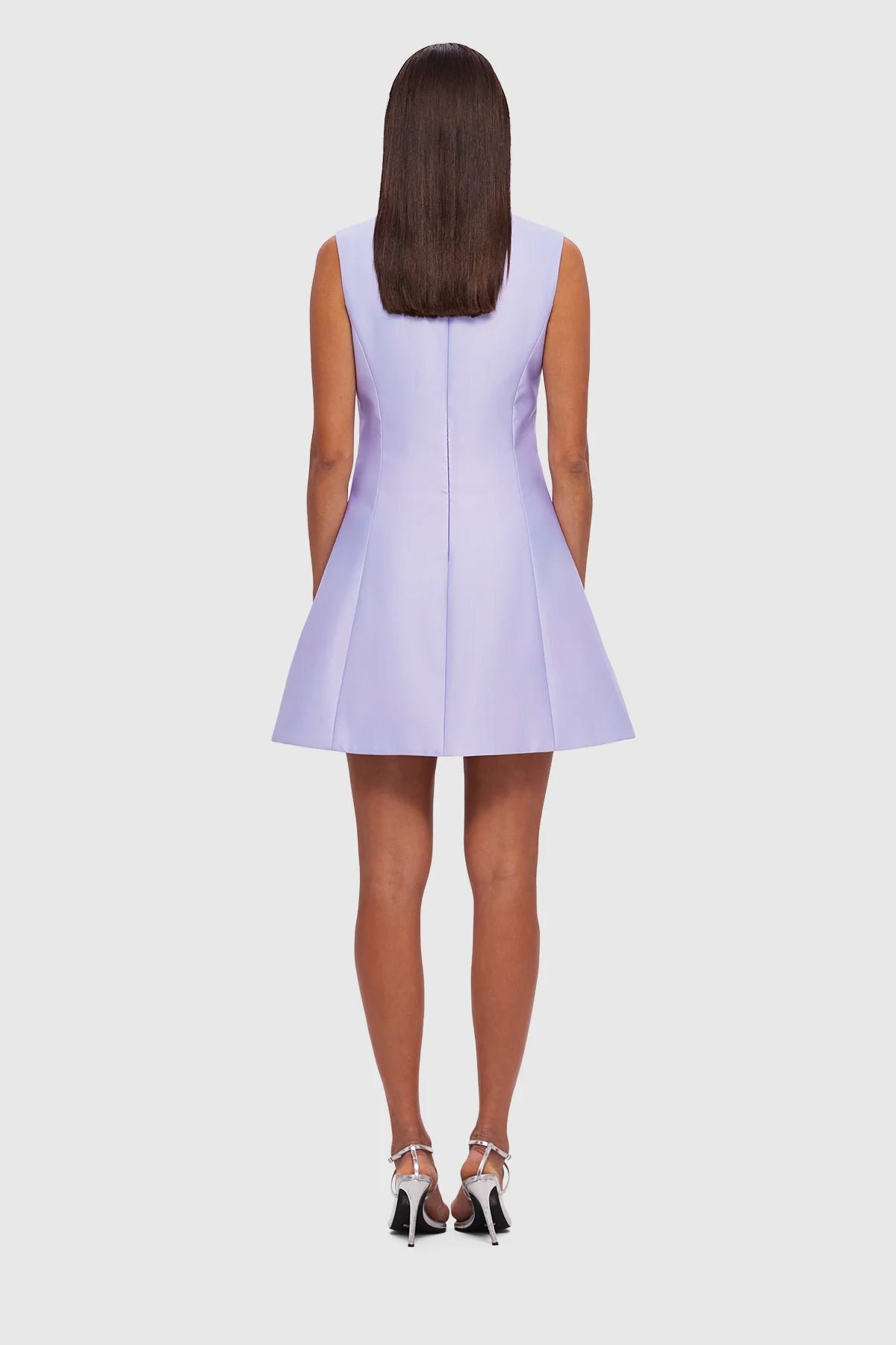 LEO LIN BRIANA V NECK MINI DRESS - LILAC photo 5