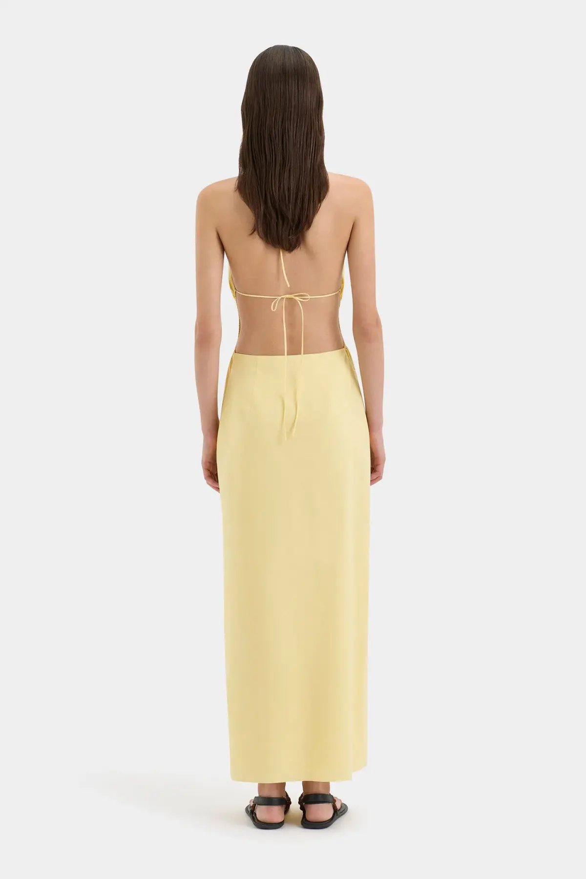 Sir The Label Magnolia Beaded Midi Dress Yellow Size 0/AU 6 photo 2