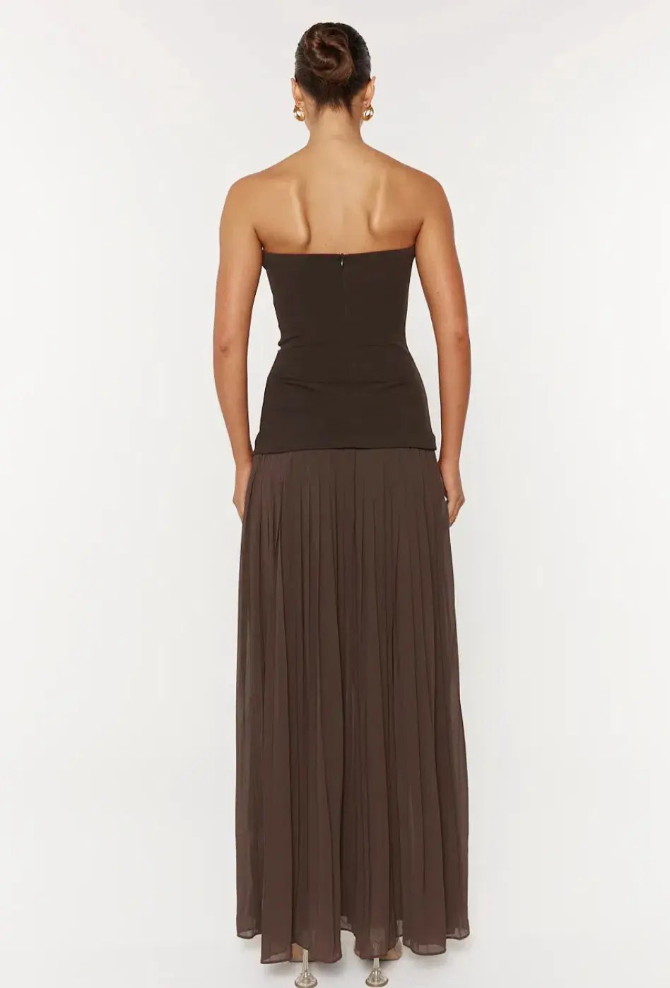 She is OLLÁ Nicolette Maxi Dress Espresso Brown Size XS / AU 6 photo 2