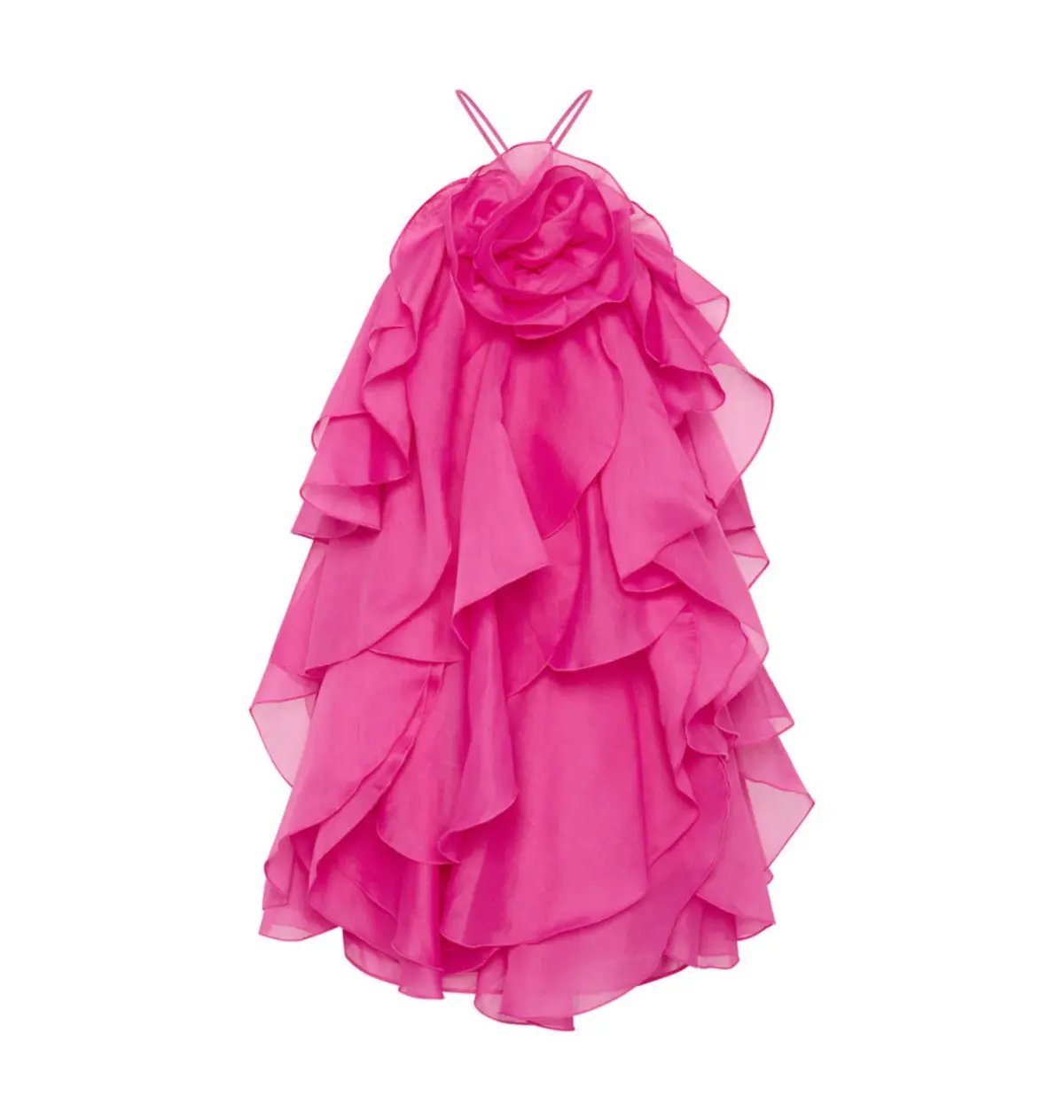 Aje Pandorea Layered Mini Dress Fuchsia Rose Size AU 8 photo 5