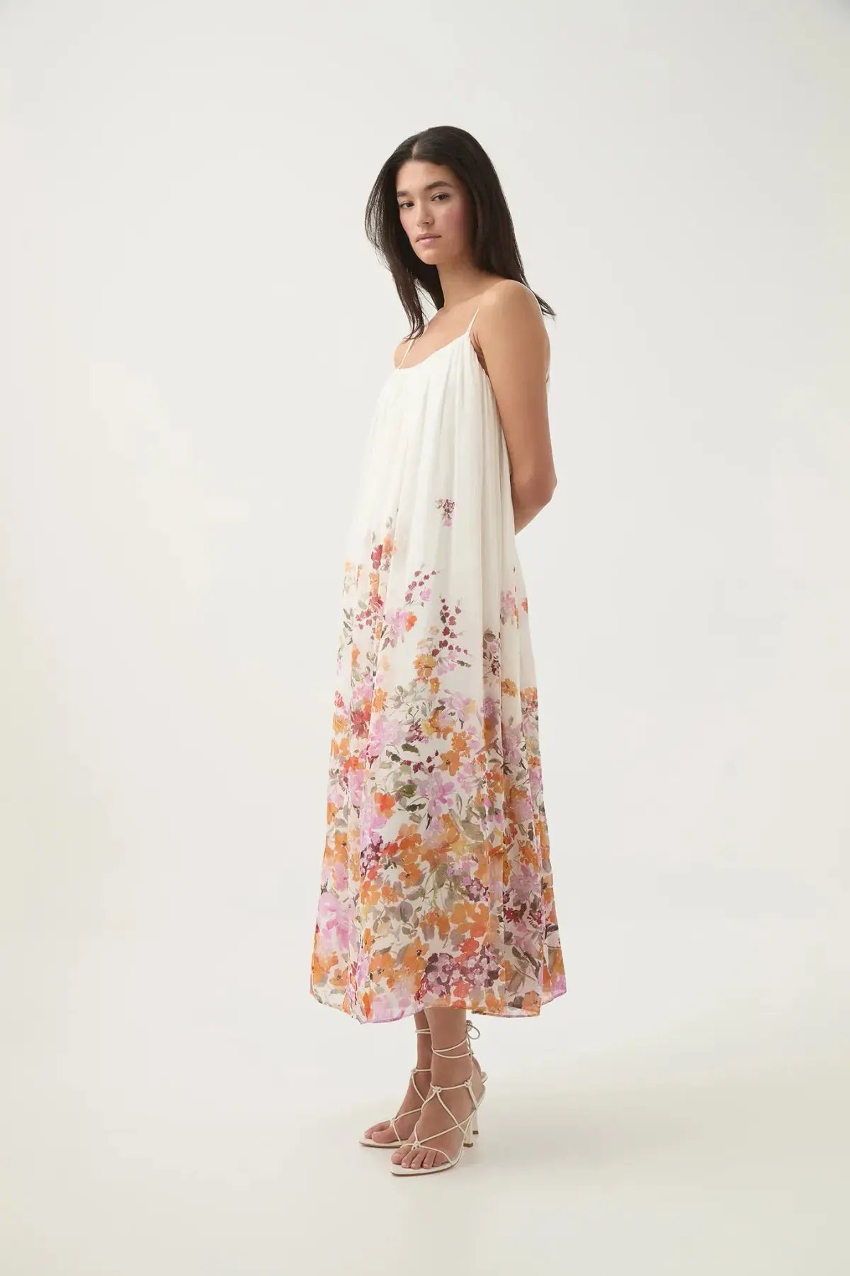 AJE Boeri Border Floral Print Midi Dress Size 8 photo 3