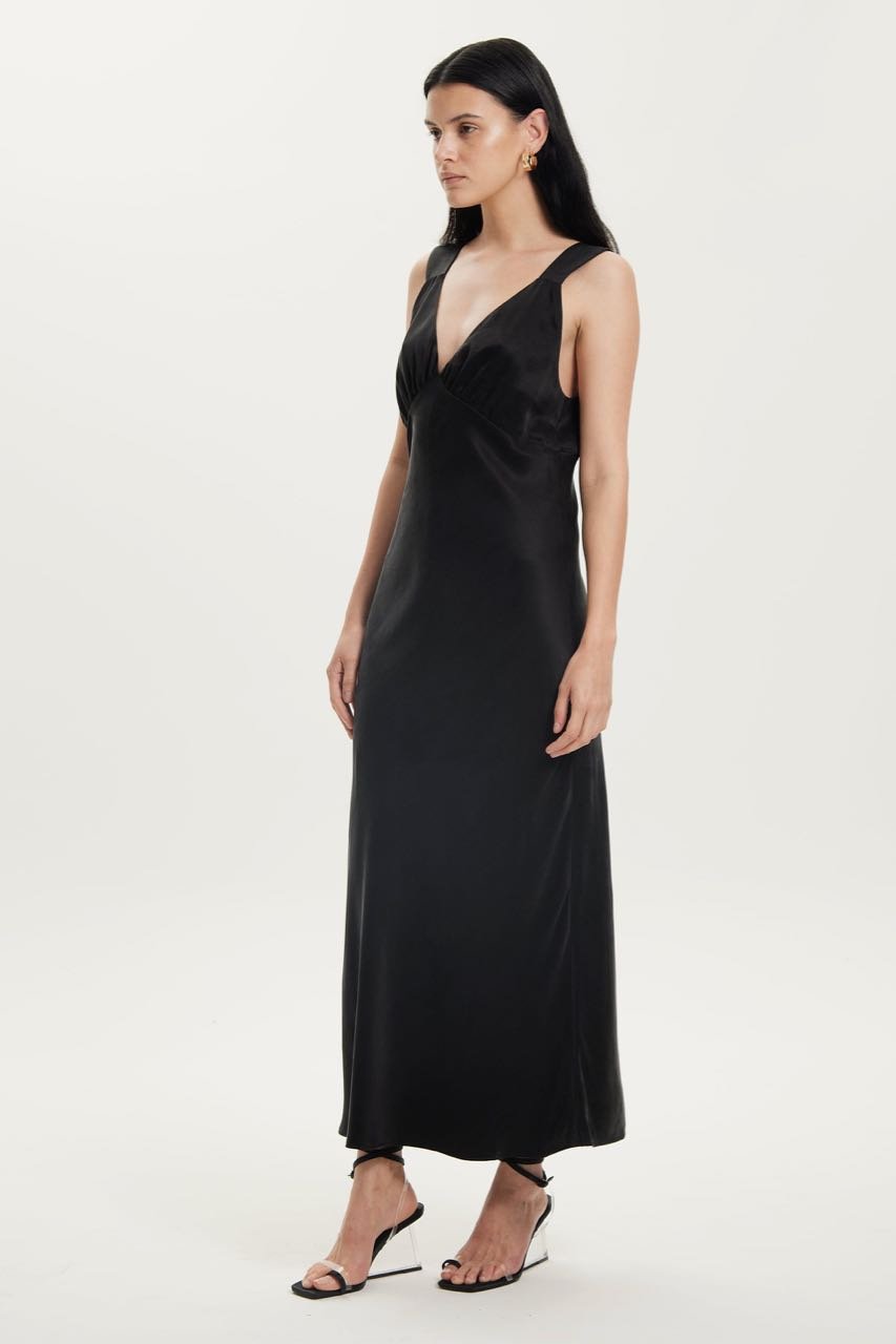 Third Form Magnetic Camisole Bias Slip Dress - Black photo 2