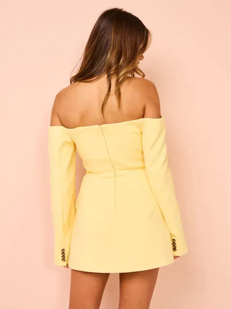 Sir the Label Sandrine Tailored Mini Dress in Limone Size 1 / AU 8 photo 3