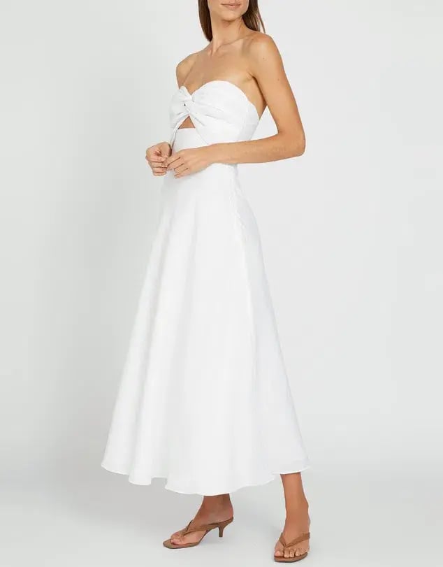 By Johnny Billie Strapless Dress White Size 10 photo 2