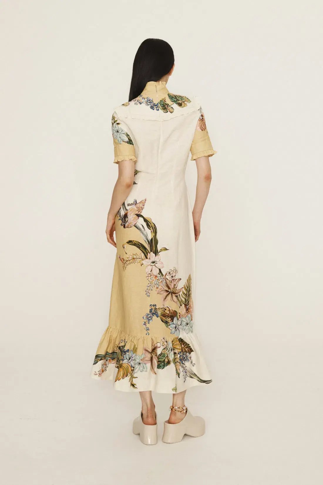 Alemais Oleander Midi Dress Print Size AU 14 photo 3