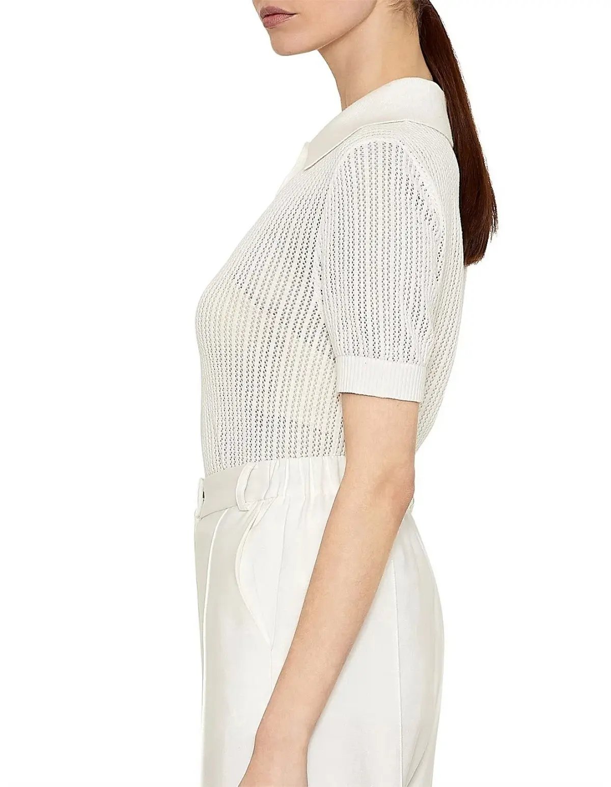 Viktoria & Woods Double Knit Polo Top White Size 1 / AU 8 photo 4