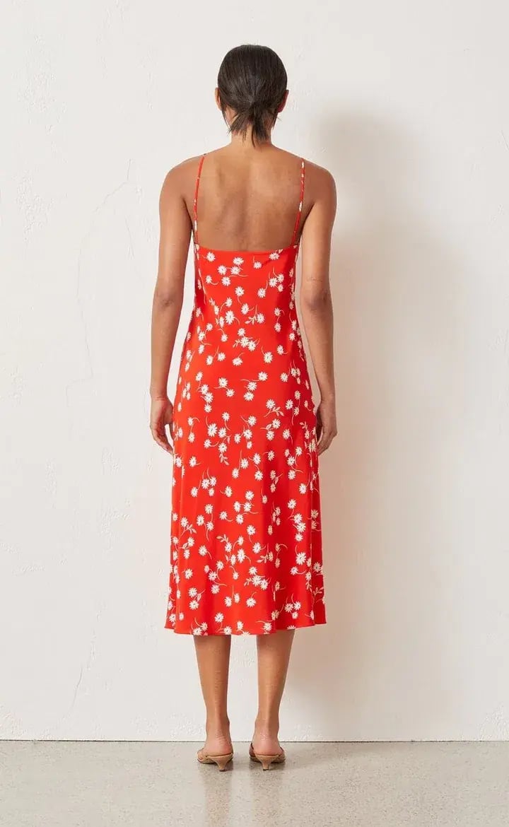 Bec & Bridge White Daisy Slip Dress in Red Floral Size 12 photo 2