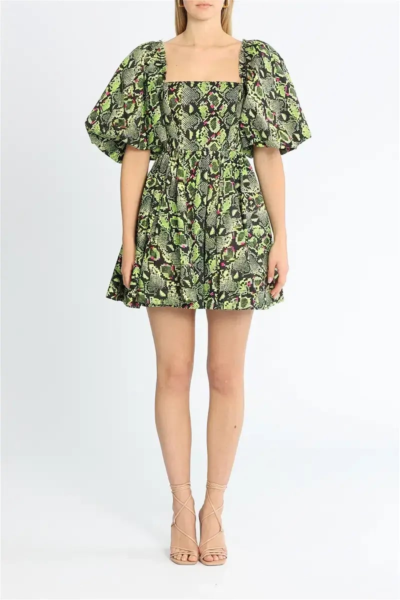 Aje Serpentine Corset Mini Dress Print Size 10 photo 5