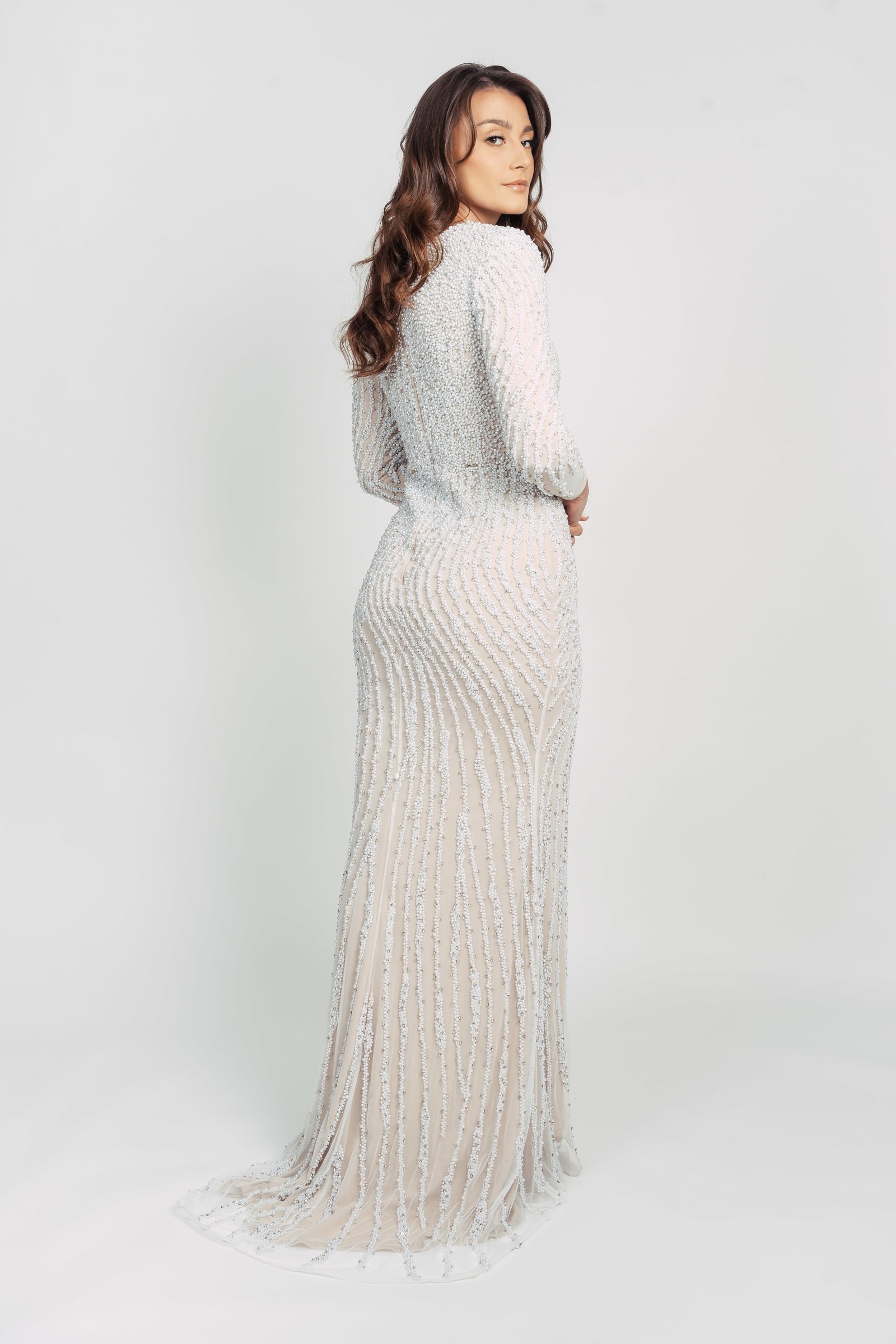 MONA PEARL GOWN BY MY SECRET WARDROBE WHITE photo 4
