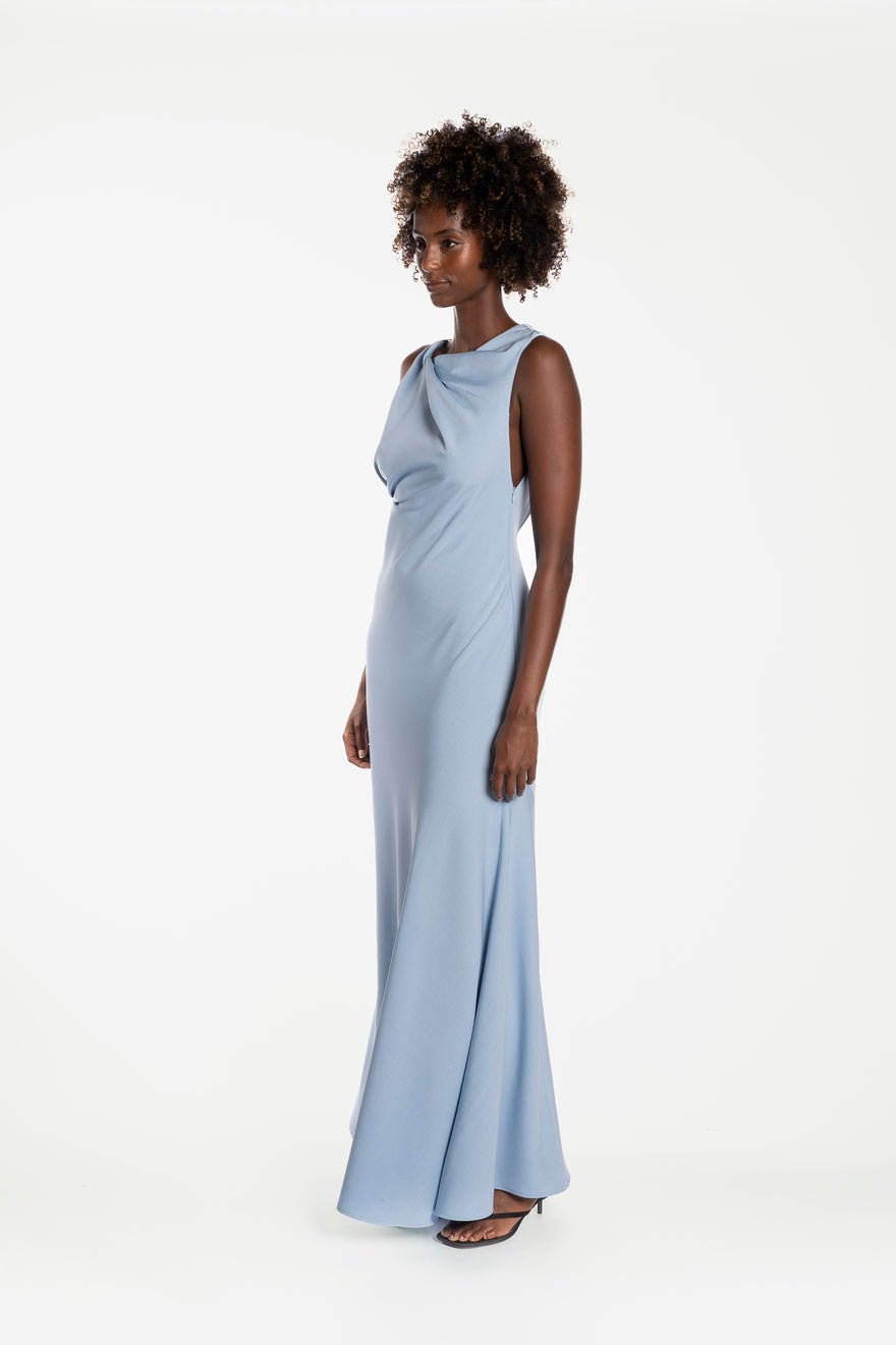 One Fell Swoop Kota Maxi Dress - Denim Blue photo 4