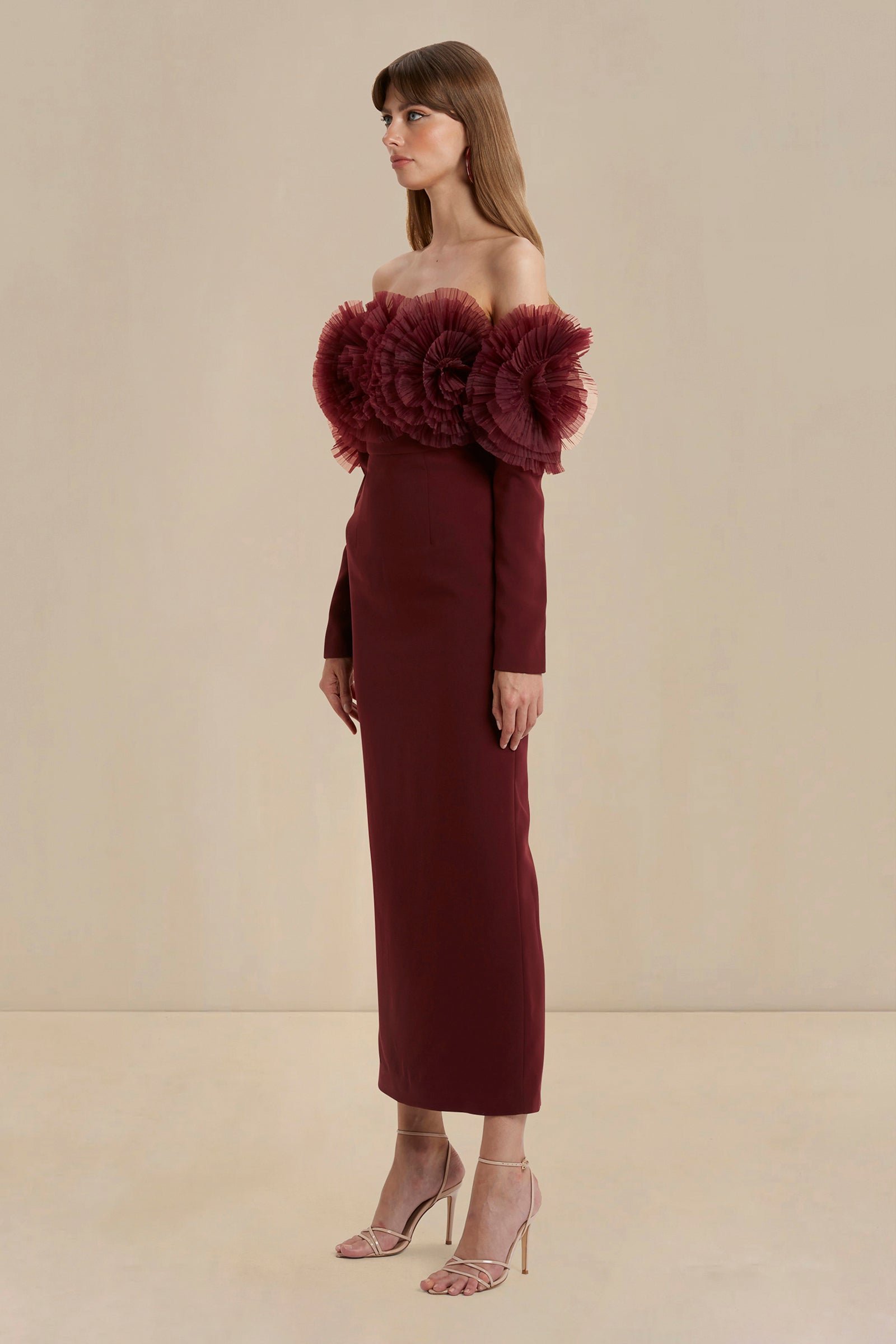 SONYA SIIA DRESS - MERLOT photo 7