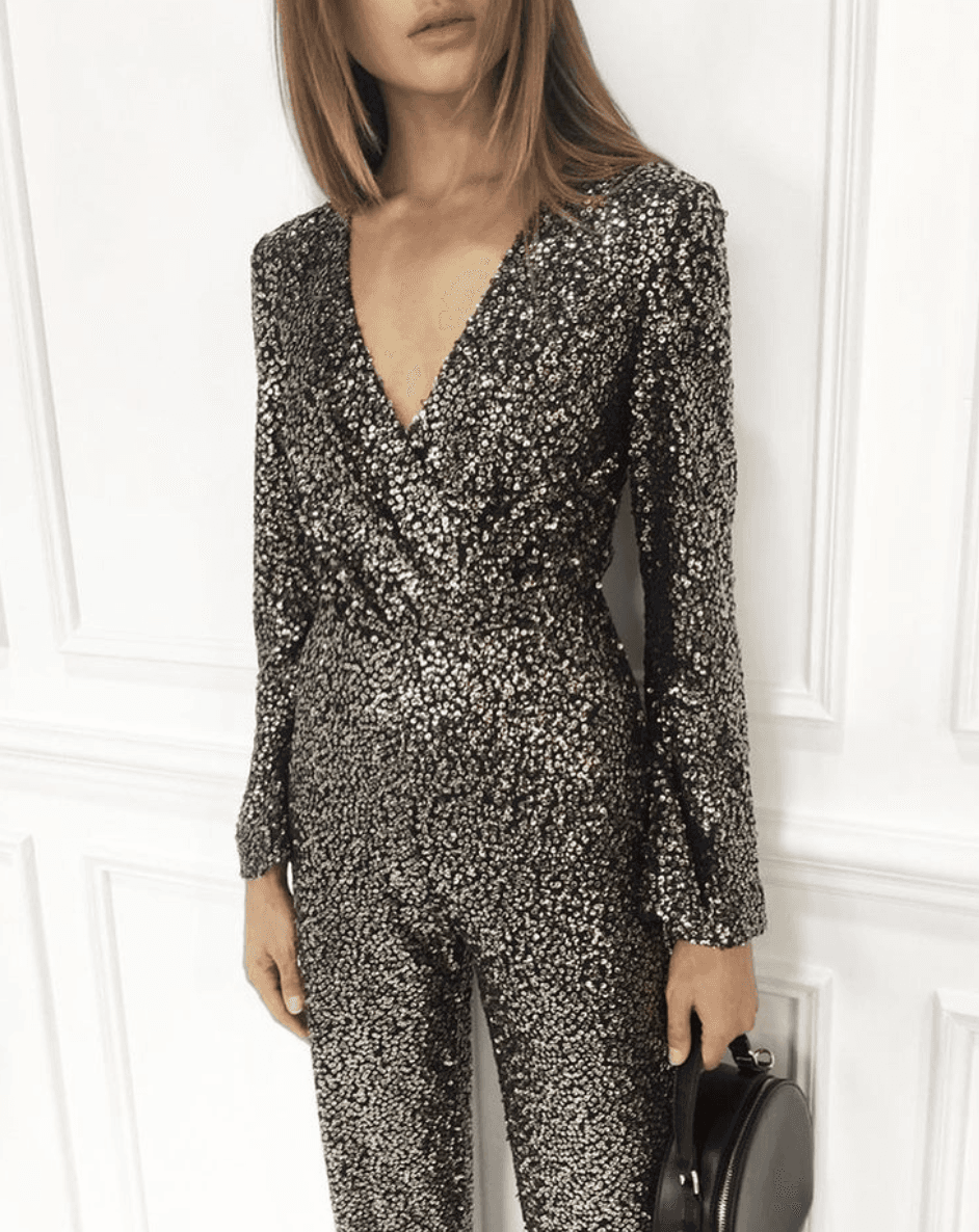 MISHA Sharnie Pantsuit Gold Size 4 photo 3