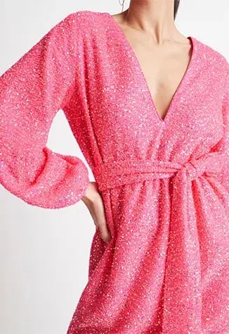 Sheike Xanadu Mini Dress Pink Size 12 photo 4