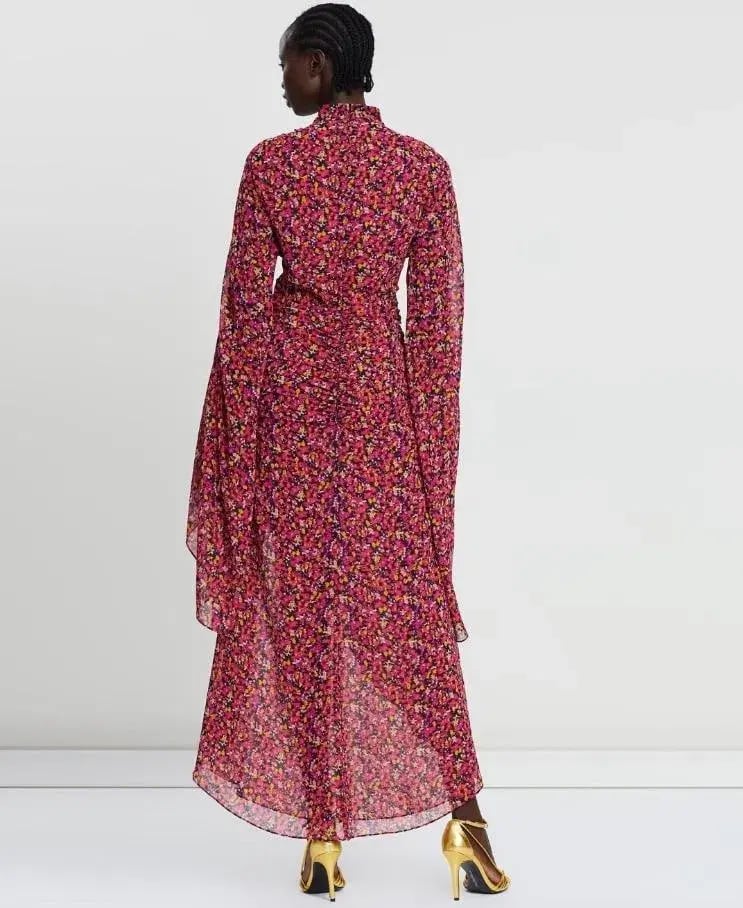 Camilla and Marc Lilia Ruched Dress Floral Size 6 photo 3