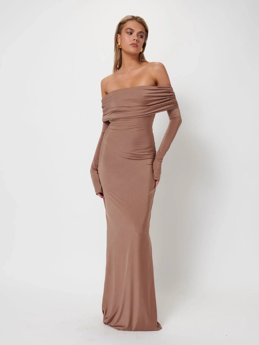 Effie Kats Gwen Gown In Coffee photo 2
