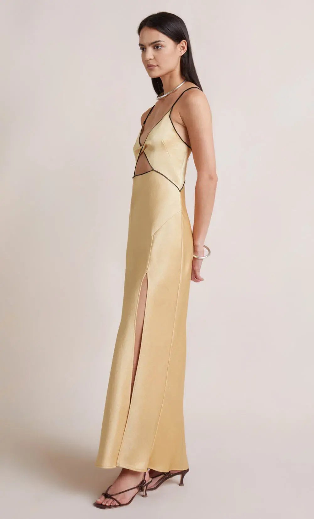 Bec & Bridge Hazel Maxi Dress in Wheat Yellow Size AU 10 photo 2