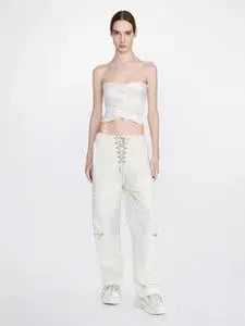 PatBO Beaded Crop Top Size 8 photo 7