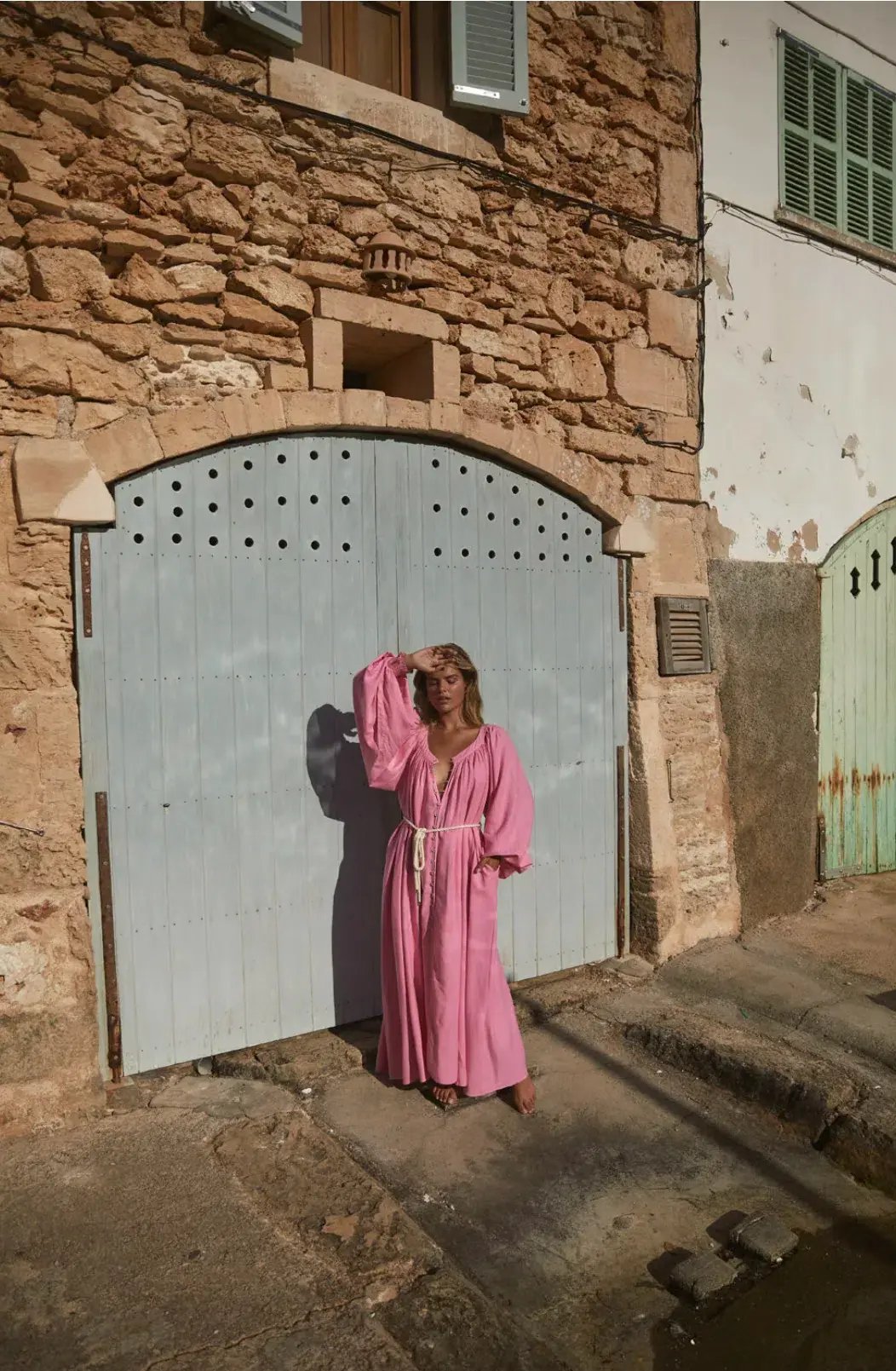 La Boheme Camila Maxi Dress in Begonia Pink One Size photo 3